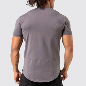 Camiseta ligera para hombre, 100% de algodón Camisa lisa, suave, negra, con cuello de pico, impresión personalizada, venta al por mayor - Product Image 4