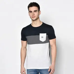 T-shirt da uomo personalizzata di alta moda serigrafata con collo tondo