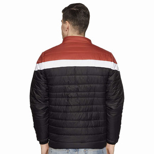 Blouson matelassé enduit pour homme, à capuche, col montant, manches longues, avec étiquette personnalisée, respirant, coupe-vent, pour l'hiver, style streetwear, motif - Product Image 2