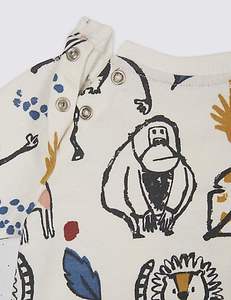 Kidswear-Camiseta de manga corta enrollada unisex, algodón orgánico sostenible, impreso - Product Image 4