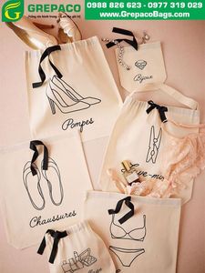 Bolsa de algodón hecha a medida de alta calidad para bolsos directamente de Vietnam para compras promoción embalaje e impresión de productos - Product Image 2