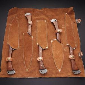 Design classique 12 pouces en acier damas ensemble de couteaux de chef cuisine couteau de coupe en acier au carbone bois tranchant jetable commande minimale 5 pièces - Product Image 3