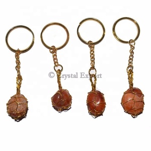 Pierre dégringolée brute de qualité: pierres de dégringolade porte-clés pierre de décoration de maison de guérison - Product Image 1