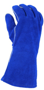 Guantes de cuero de vaca divididos Guantes de seguridad de soldadura de construcción resistentes al calor con función de protección de pulgar reforzada - Product Image 5