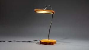 Wooden <b>Desk</b> LED Table Lamp Minimalist Design Modern Interior Decor Home Office Lighting Rectangle Shape Indoor Use - Product Image 2