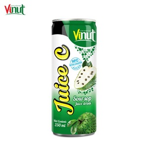 Bebida de Jugo de Guanábana de 250 ml, OEM, ODM, Marca Privada, Puré de Fruta Tropical, Fabricante de Bebidas Enlatadas - Product Image 1
