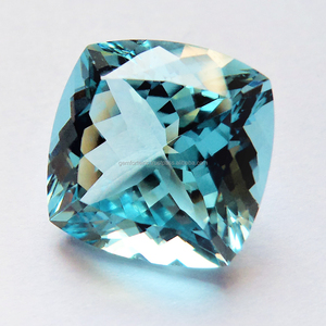 Aguamarina Natural, Corte Facetado en Forma de Cojín Cuadrado, Grado 3A, Piedras Preciosas Semipreciosas, Fabricación de Joyas, Piedra Preciosa Suelta Certificada - Product Image 1