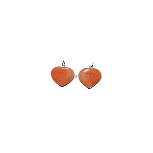 Colgante de ágata de Aventurina en forma de corazón, piedra preciosa de melocotón tallada a mano para Feng Shui Love & Home Decor tallada con estilo grabado - Product Image 1