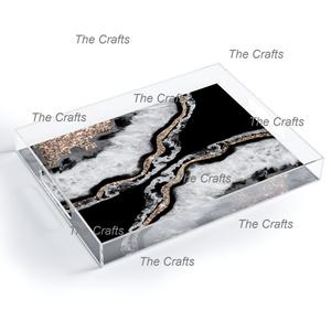 Plateau de service en acrylique avec design fabuleux Taille et forme personnalisées Plateau de service de nourriture de haute qualité pour l'Inde - Product Image 4