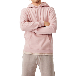 2021 Custom bulk design logo blank fleece fitness men casual pink color pure cotton fleece as per customer demand. - Product Image 2