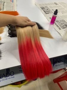 Gran Descuento en Extensiones de Cabello Remy Ombre Naranja y Verde, Precio al por Mayor desde Nigeria para Clientes de Vietnam - Product Image 2