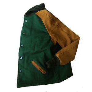 Chaqueta bomber de béisbol para hombre, chaqueta personalizada con parches de chenilla bordados - Product Image 4