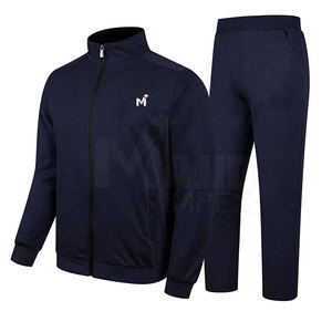 Chándal ajustado negro personalizado de alta calidad para hombre, ropa deportiva al por mayor para invierno para hombre - Product Image 1