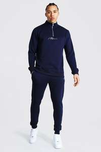 Chándal deportivo personalizado para hombre, ropa deportiva de cuello levantado, sudadera, 2 piezas, Primavera en blanco - Product Image 4