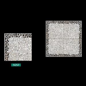 40x40cm กระเบื้องปูพื้นพอร์ซเลนดีไซน์ชิ้นเล็กสีน้ำตาลและสีครีม - Product Image 4