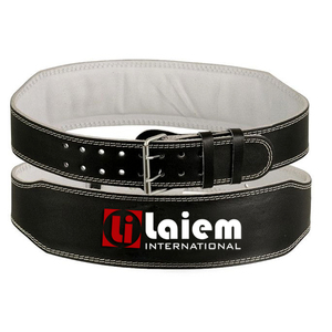 Steel Cowhide Leather Split Gym Belt with Custom Logo for Fitness Training Workout <b>Weight</b> <b>Lifting</b> <b>Equipment</b> Accessory - Product Image 3