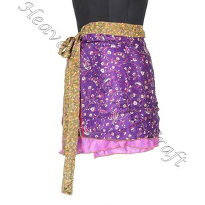 Mini jupe portefeuille réversible multicolore, vêtement pour femmes, tendance - Product Image 3