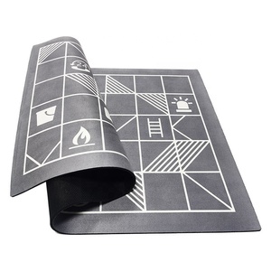 UOO Tapis de sol de cuisine à rayures imprimé sur mesure Design moderne en caoutchouc lavable par sublimation - Product Image 1