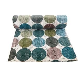 New Arrival Beautiful Comforter Bed Cover <b>Bedspread</b> Blanket Dot Printed Kantha Quilt <b>Set</b> - Product Image 4