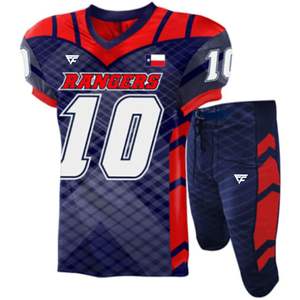 2024 ropa deportiva sublimada fútbol americano Jersey 100% poliéster malla transpirable uniforme conjunto - Product Image 4