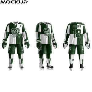 Uniforme de equipo de Hockey sobre hielo para hombre, camiseta transpirable de 100% poliéster, sublimación - Product Image 6