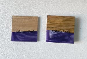 Housewarming Gift <b>Personalised</b> Custom Wood Epoxy Resin <b>Coasters</b> Set Custom Beer Drink <b>Coaster</b> Mats and Pads Wooden <b>Coasters</b> - Product Image 5