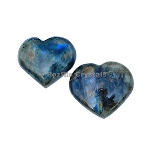 Natural Labrodrite Puffy Heart - Product Image 1