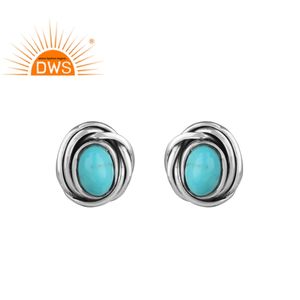 Boucles d'oreilles naturelles en pierres précieuses zircon, boucles d'oreilles pour filles, bijouterie enveloppée en argent Sterling anodisé, vente en gros - Product Image 1