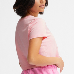 เสื้อยืดเบสบอลผู้หญิง แขนสั้น ผ้าฝ้าย แบบเรียบง่าย ยอดนิยม ราคาส่ง OEM ลดราคาพิเศษ - Product Image 6