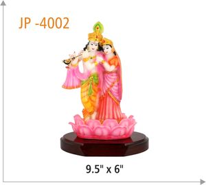 Statue de mains de Krishna avec flûte et plume de paon cadeaux divins cadeaux religieux pour le bureau Statue de Radha Krishna - Product Image 2
