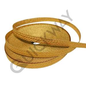 Uniforme de cordones de trenzas doradas, piezas de alambre de lingote dorado, trenzas de corte galón, artesanía textil OEM, demanda - Product Image 1