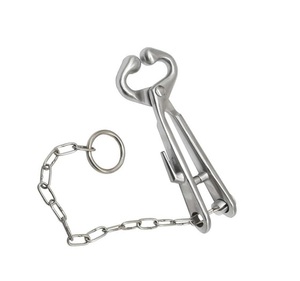 <b>Veterinary</b> <b>Instruments</b> Heavy Duty Bull Holder With Chain Made Of German Quality Stainless Steel - Product Image 1