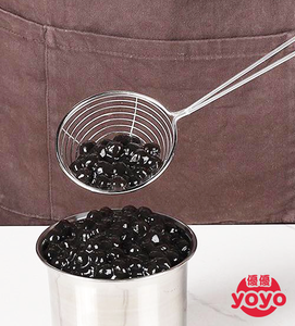 Cuchara de acero inoxidable para bebidas Boba, Tapioca con cable - Product Image 3