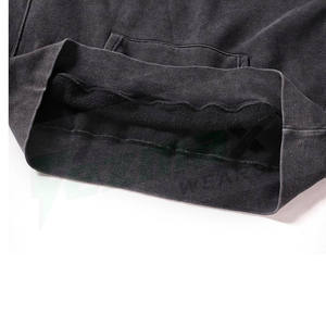 2021 Custom OEM Acid Wash Pullover <b>Hoodie</b> High Quality 100% Cotton Knitted Weaving Lined Design Anti-Wrinkle Feature Solid - Product Image 5