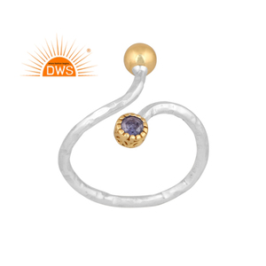 Bague en argent Sterling pur, pierre précieuse, zanite naturelle, empilable, pour femmes, fabrication de bijoux, meilleure vente - Product Image 1