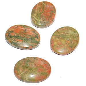 Unakite Cabochons รูปไข่: Unakite Cabochons รูปไข่สำหรับขาย - Product Image 1