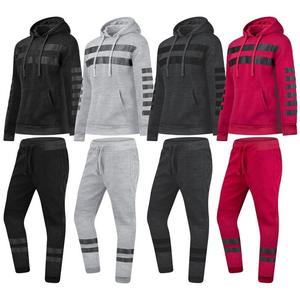 Nuevo conjunto de chándal polar de patrón sólido para hombre, joggers de gimnasio con bolsillo liso, Sudadera con capucha y parte inferior - Product Image 1