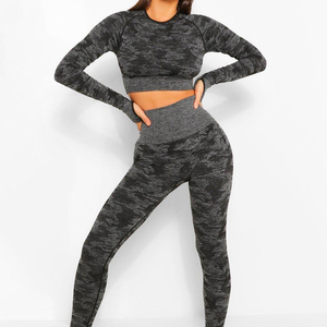 Conjunto de mallas y pantalones de yoga para mujer, mallas para fitness - Product Image 1
