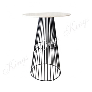 Steel Wire <strong>Marble</strong> <strong>Bar</strong> <strong>Table</strong> - Product Image 2