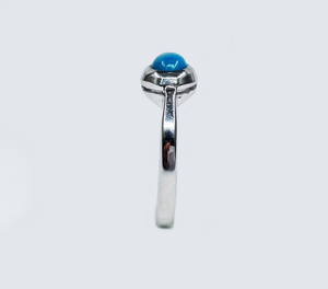 Adjustable Sterling Silver 925 Jewelry Supplier Customized <b>Cheap</b> Unisex Low MOQ Turquoise Gemstones <b>Ring</b> - Product Image 3