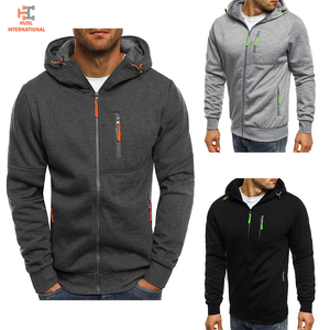 Men's Heavyweight Zipper Hoodie 100% Cotton Custom Printed Embroidered Oversized Fleece Winter Solid Custom Color Thick - Product Image 6