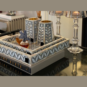 Brûleur de Bakhoor en incrustation d'os de concepteur Dernière incrustation de nacre Brûleur d'encens en résine Bakhoor Mabkhar Dernier Medkhan pour cadeau de l'Aïd - Product Image 6