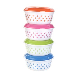 Juego de 7 Cestas de Almacenamiento de Plástico Aptas para Microondas, Recipientes Libres de BPA de Grado Alimenticio - Product Image 2