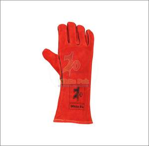 Gants de sécurité en cuir de vachette personnalisés Gants de soudage Tig longs et courts Matériau en caoutchouc Protection à bas prix Haute visibilité - Product Image 2