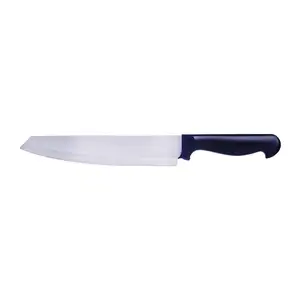 Professional Japanese Chef Stainless Steel Metal 8 Inch Bunka Kitchen Knife With L33.5cm (Blade 20cm) Black Color