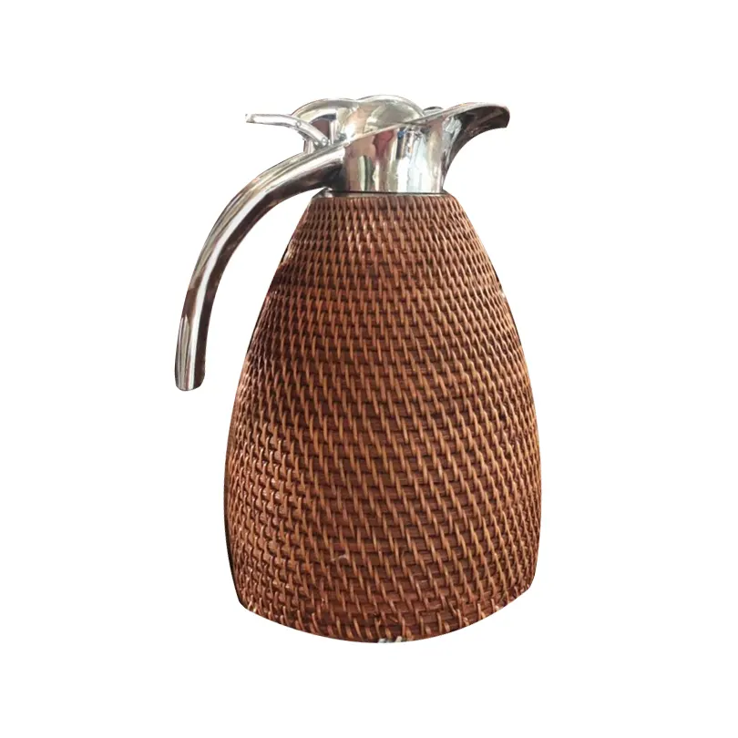 Honey brown rattan pitcher from vietnam