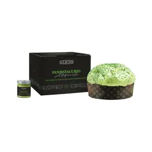 Made In Italy High Quality Glass Jar 190 G Sweet Pistachio Cream With Cake Artisan Pistachio Panettone For Sale