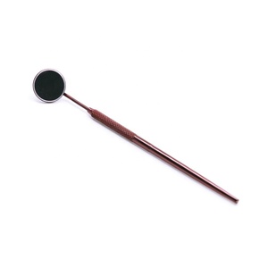 Miroir de maquillage droit pour cils, extensions de cils, grand miroir de poche carré, outil de beauté de table, éclairé, en acier inoxydable chirurgical OBEXA - Product Image 3