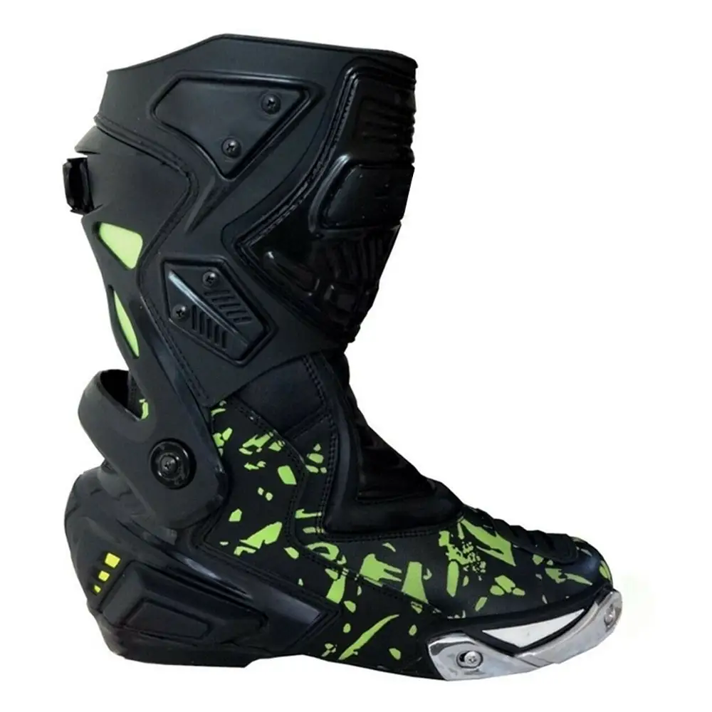 OEM Personnalisé Conception Unique Hommes Chaussures De Moto En Cuir Moto Bottes Courtes, Haute Qualité Hommes En Cuir Botte