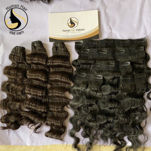 Clip virgen en la extensión de cabello para mujeres negras, venta directa de fábrica, productos ondulados 2021 naturales, cabello de Vietnam - Product Image 5